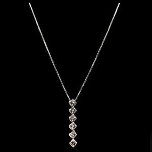Platinum 850 chain pendant Platinum 1000 with 1 Carat Natural Diamond